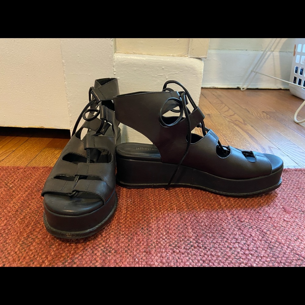 Jeffrey Campbell lace up sandals, barely worn